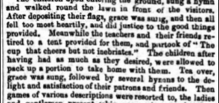 A Treat to the children of Berse Drelincourt schools at Gatewen Hall. 11.08.1860