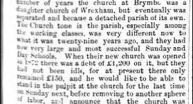 Part1.Church Bazaar at Gatewen Hall and Brymbo vicarage 22.08.1885 Wrexham Advertiser.