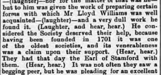 Part2. Ellen Hayes of Gatewen Hall opens'The Earl of Stamford In Wrexham' 10.10.1891. wrexham Advertiser