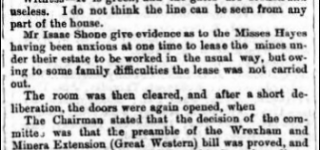 Part2. Gatewen Hall and the new rail lines 20.05.1865. Taken from the wxm Advertiser.