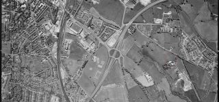 Gatewen Hall aerial photo 1.6.1985 marked