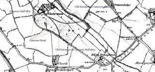 Gatewen Hall New Broughton Wrexham old map