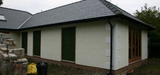Gatewen Hall construction of second outbuilding garage stable block nearing completion 2005 (3)