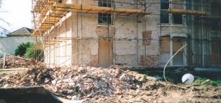 Gatewen Hall external view during renovation 1999 (20)