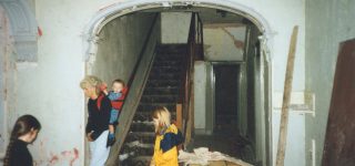 Gatewen Hall grand entrance prior to renovation 1997